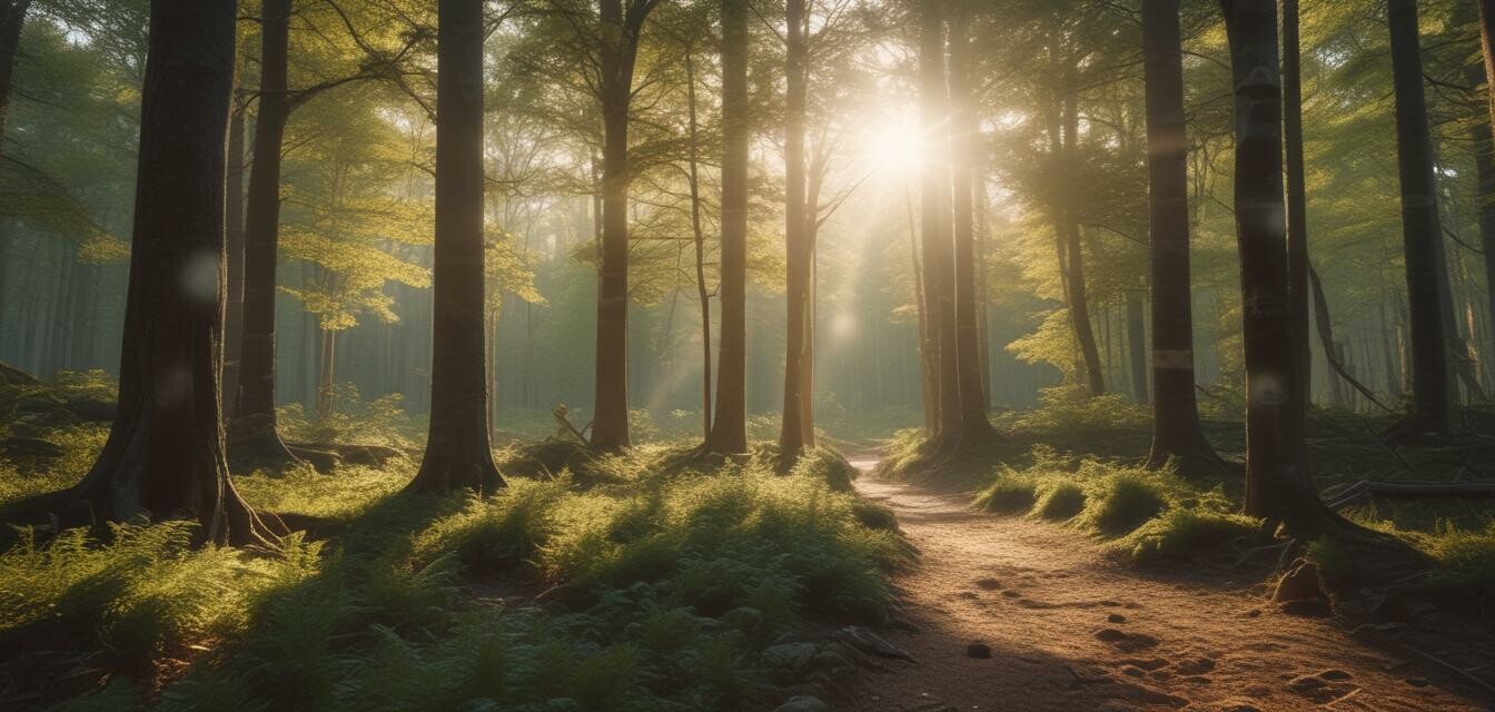 Hiking path in forest