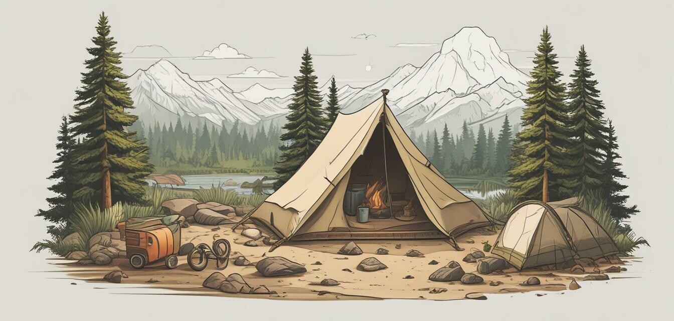 Leave No Trace camping principles illustrated